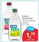 Spülmittel von Ecover für 1,79 € bei budni im Angebot Spülmittel von Ecover im aktuellen budni Prospekt