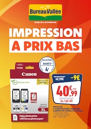 Prospectus Bureau Vallée à Saint-Germain-en-Laye, "IMPRESSION À PRIX BAS", 8 pages, 16/03/2026 - 28/03/2026