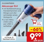 Akkusauger 2in1 im Angebot bei Netto Marken-Discount in Rottenburg Akkusauger 2in1 Angebote von CLEANmaxx bei Netto Marken-Discount Rottenburg für 9,99 €