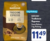 Tradizione Espresso von Barissimo im aktuellen ALDI SÜD Prospekt für 11,49 €