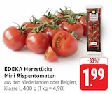 Aktuelles Herzstücke Mini Rispentomaten Angebot bei EDEKA in Heidelberg ab 1,99 €