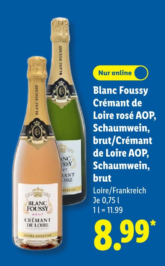 Crémant de Loire rosé AOP Schaumwein