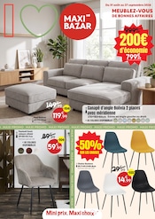 Prospectus Bazar & Déstockage Maxi Bazar en cours à Achères et alentours, "MEUBLEZ-VOUS DE BONNES AFFAIRES", 18 pages, 31/08/2026 - 27/09/2026 Catalogue Bazar & Déstockage Maxi Bazar en cours à Achères et alentours, "MEUBLEZ-VOUS DE BONNES AFFAIRES", 18 pages, 31/08/2026 - 27/09/2026