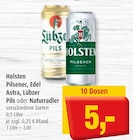 Markant - Holsten Pilsener, Edel Astra, Lübzer Pils oder Naturradler Angebot im Prospekt Holsten Pilsener, Edel Astra, Lübzer Pils oder Naturradler bei Markant im Prospekt "" für 5,00 €