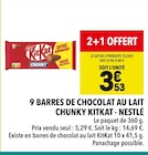 9 barres de chocolat au lait Chunky KitKat - Nestlé en promo chez Supeco 9 barres de chocolat au lait Chunky KitKat - Nestlé dans le catalogue Supeco