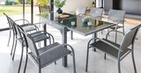 Table extensible Piazza en verre graphite 8 places - HESPERIDE en promo chez Maxi Bazar Draguignan à 179,00 €