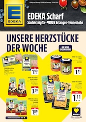 EDEKA Supermarkt Prospekt der aktuellen Woche mit 2 Seiten, gültig von 22.09.2025 bis 27.09.2025, in Obermichelbach und Umgebung Aktueller EDEKA Supermarkt Prospekt in Obermichelbach und Umgebung, "UNSERE HERZSTÜCKE DER WOCHE" mit 2 Seiten, 22.09.2025 - 27.09.2025