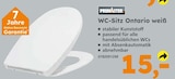 WC-Sitz Ontario weiß im Angebot bei Globus-Baumarkt in Fulda WC-Sitz Ontario weiß Angebote von PRIMASTER bei Globus-Baumarkt Fulda für 15,00 €