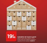 Calendrier de l’avent à garnir en promo chez Bi1 Dijon à 19,99 €