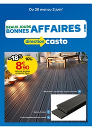 Catalogue Castorama à Lattes, avec 1 page Prospectus Castorama à Lattes, "BEAUX JOURS BONNES AFFAIRES !", 1 page, 20/05/2026 - 02/06/2026