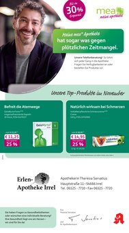 Aktueller mea - meine apotheke Prospekt "Unsere November-Angebote" Seite 1 von 4 Seiten für Irrel