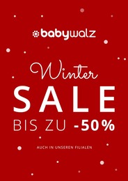 baby-walz Prospekt für Sulzbach mit 1 Seite baby-walz Prospekt für Sulzbach: Winter SALE bis zu -50%, 1 Seite, 04.04.2022 - 28.02.2023