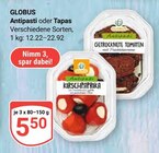 Aktuelle Tomaten Angebote bei GLOBUS in Bochum Aktuelles Antipasti Angebot bei GLOBUS in Bochum ab 5,50 €