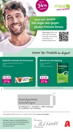 Apotheken Prospekt von mea - meine apotheke in Heroldstatt Aktueller mea - meine apotheke Apotheken Prospekt für Heroldstatt: Unsere August-Angebote mit 4} Seiten, 01.08.2026 - 31.08.2026