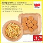 Backpapier für die Heißluftfritteuse Angebote von quickpack bei Zimmermann Hildesheim für 1,00 €