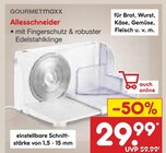 Allesschneider von GOURMETmaxx für 29,99 € bei Netto Marken-Discount im Angebot Allesschneider von GOURMETmaxx im aktuellen Netto Marken-Discount Prospekt