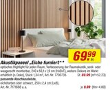 Akustikpaneel Eiche furniert Angebote bei toom Baumarkt Oberhausen für 9,99 €