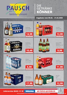 Coca Cola im Getränkefachmarkt Rausch Prospekt "DIE GETRÄNKEKÖNNER" mit 2 Seiten (Gießen)