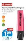 Textmarker BOSS Original von Stabilo im aktuellen V-Markt Prospekt