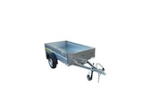 Remorque acier galvanisé 500 kg caisse 194x114x35 cm hayon rabattable noire à Brico Dépôt dans Balizy