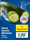 Deutsche Mini Gurken von Bioland für 1,99 € bei Lidl im Angebot Deutsche Mini Gurken von Bioland im aktuellen Lidl Prospekt