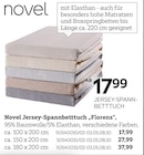 Jersey-Spannbetttuch „Florenz“ Angebote von novel bei XXXLutz Möbelhäuser Lingen für 17,99 €