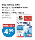 Omega 3 im V-Markt Prospekt Omega-3 Seefischöl 1000 von Doppelherz im aktuellen V-Markt Prospekt für 4,99 €