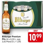Premium Pils Angebote von Bitburger bei E center St. Ingbert für 10,99 €