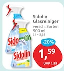 Glasreiniger von Sidolin für 1,59 € bei budni im Angebot Glasreiniger von Sidolin im aktuellen budni Prospekt