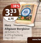 Allgäuer Bergkäse im V-Markt Prospekt Allgäuer Bergkäse von Herz im aktuellen V-Markt Prospekt für 3,33 €