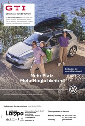 Volkswagen Prospekt für Beesten mit 1 Seite Volkswagen Prospekt für Beesten: "Mehr Platz. Mehr Möglichkeiten.", 1 Seite, 01.06.2026 - 31.08.2026