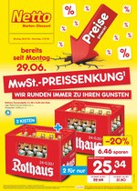 Netto Marken-Discount Prospekt für Karlstein mit 43 Seiten Netto Marken-Discount Prospekt für Karlstein: "MwSt.-PREISSENKUNG - WIR RUNDEN IMMER ZU IHREN GUNSTEN", 43 Seiten, 06.07.2020 - 11.07.2020
