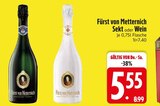 Sekt oder Wein Angebote von Fürst von Metternich bei EDEKA Ravensburg für 5,55 €