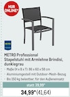 Stapelstuhl mit Armlehne Brindisi, dunkelgrau Angebote von METRO Professional bei METRO Schwäbisch Gmünd für 41,64 €