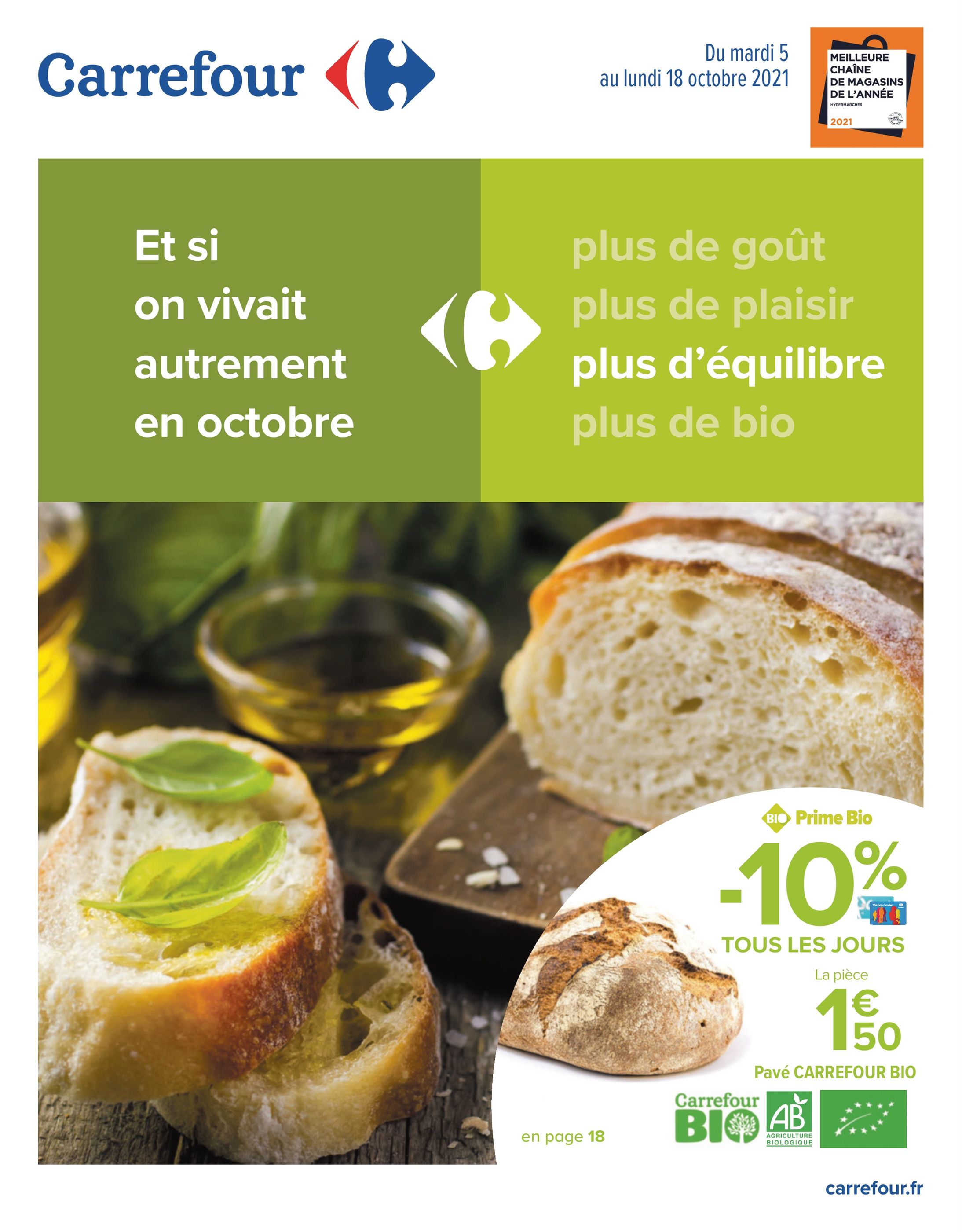 Catalogue Carrefour à Seclin, avec 24 pages Prospectus Carrefour à Seclin, "Et si on vivait autrement en octobre", 24 pages, 05/10/2021 - 18/10/2021