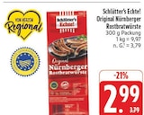 Original Nürnberger Rostbratwürste im Angebot bei EDEKA in Erlangen Original Nürnberger Rostbratwürste Angebote von Schlütter's Echte! bei EDEKA Erlangen für 2,99 €