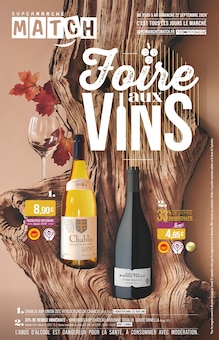 Prospectus Supermarchés Match de la semaine "Foire aux vins" avec 1 pages, valide du 05/09/2024 au 22/09/2024 pour Sars-et-Rosières et alentours