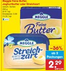 Feine Butter, Joghurtbutter oder Streichzart Angebote von Meggle bei Netto Marken-Discount Neubrandenburg für 2,29 €