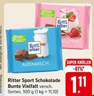 Schokolade Bunte Vielfalt Angebote von Ritter Sport bei EDEKA Heilbronn für 1,11 €