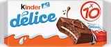 Gâteau délice cacao fourré au lait x10 - KINDER en promo chez Intermarché Super Paris à 2,21 €