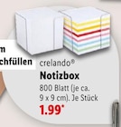 Notizbox von crelando im aktuellen Lidl Prospekt