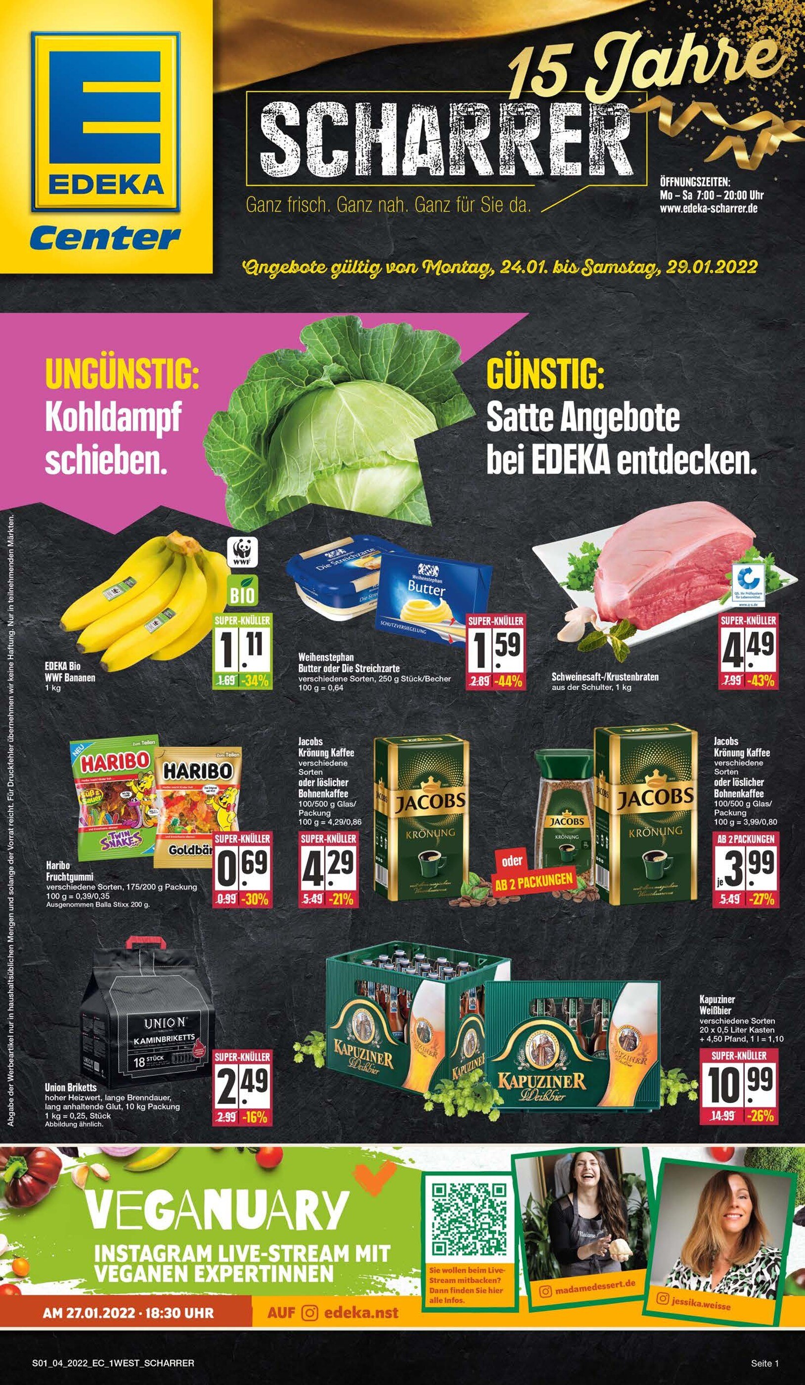 E center Prospekt für Steinach mit 20 Seiten E center Prospekt für Steinach: "Top Angebote!", 20 Seiten, 24.01.2022 - 29.01.2022