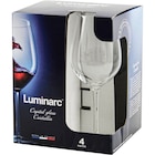 Lot de 4 verres à pied Menades - LUMINARC en promo chez Carrefour Lot de 4 verres à pied Menades - LUMINARC dans le catalogue Carrefour