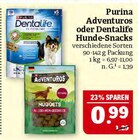 Adventuros oder Dentalife Hunde-Snacks Angebote von Purina bei Marktkauf Altenburg für 0,99 €