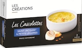 Les Cassolettes Saint-Jacques & Petits Légumes Sauce Homardine Surgelées - LES CRÉATIONS à 3,21 € dans le catalogue Intermarché Super