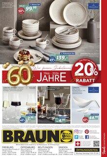 Küche im aktuellen BRAUN Möbel-Center Prospekt (Freiburg (Breisgau)) Küche im BRAUN Möbel-Center Prospekt "60 JAHRE JUBILÄUM" mit 8 Seiten (Freiburg (Breisgau))