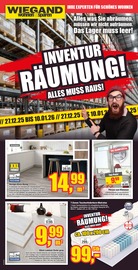 Aktueller wohnen & sparen Wiegand Prospekt mit Rollo, "INVENTUR RÄUMUNG!", Seite 1