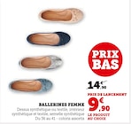 Ballerines femme - Collection U en promo chez Super U Noisy-le-Grand à 9,90 €