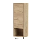 Promo Colonne salle de bain effet bois 1 porte avec niche ouverte et porte-serviettes H. 120 cm à 69,00 € dans le catalogue Brico Dépôt à Sébazac-Concourès