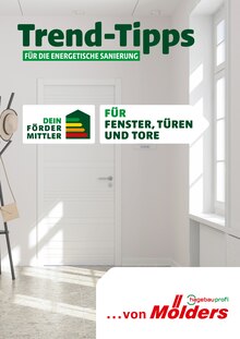 Mölders Baucentrum Prospekt Trend-Tipps FÜR DIE ENERGETISCHE SANIERUNG mit  Seiten in Römstedt und Umgebung